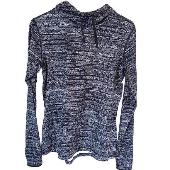 Nike Pro Dri-Fit Hyperwarm Hooded Top Size L Funnel Neck L/S Thumbhole Running - Picture 1 of 11